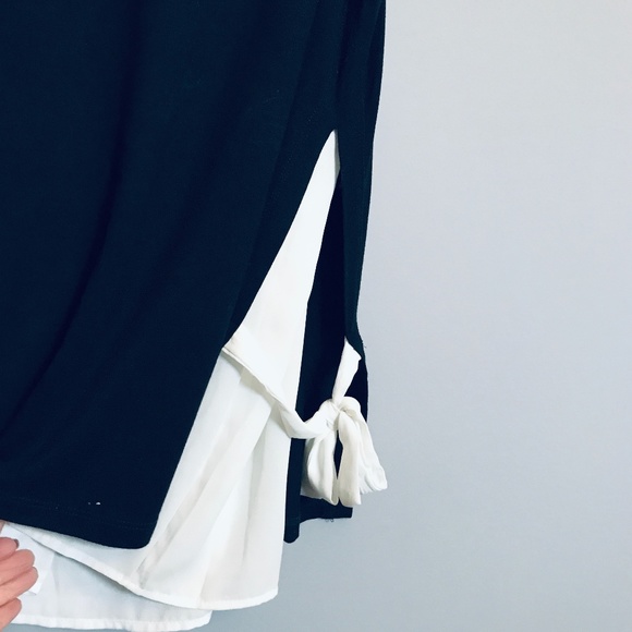 Pebbles and Stone, Layered Top w/Side Slits & Bows - Picture 3 of 6